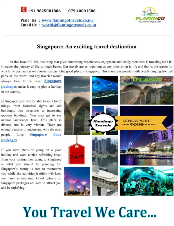 Looking for Singapore Trip ? Your Search will Ends Here