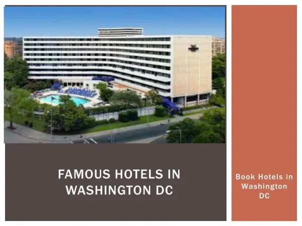 Famous hotels in washington DC