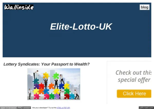 Lottery Syndicates: Your Passport to Wealth?