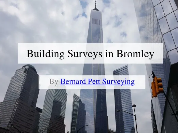 Bernard Pett Surveying Provides RICS Homebuyer Service and Building Surveys