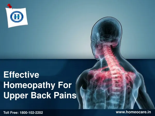 Upper Back Pain - Causes, Symptoms and Treatment in Homeopathy