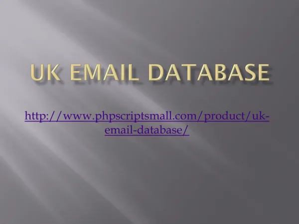 UK Email Database