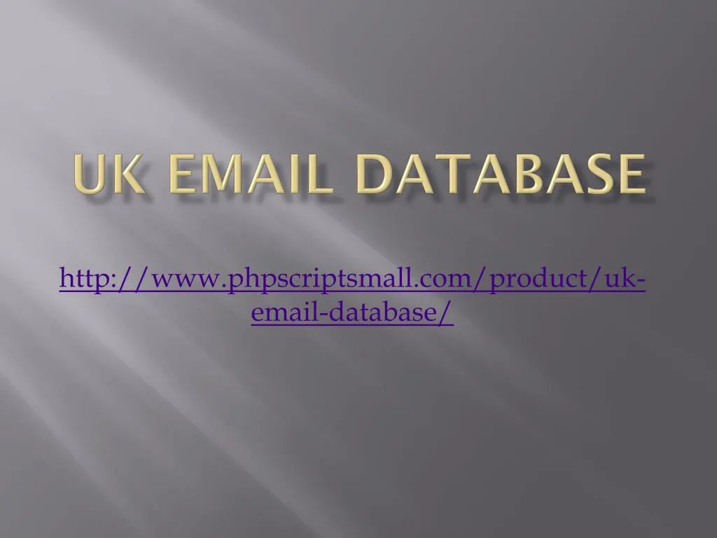 uk email database