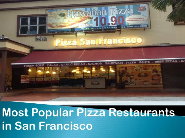 Pizza Restaurant In San Francisco