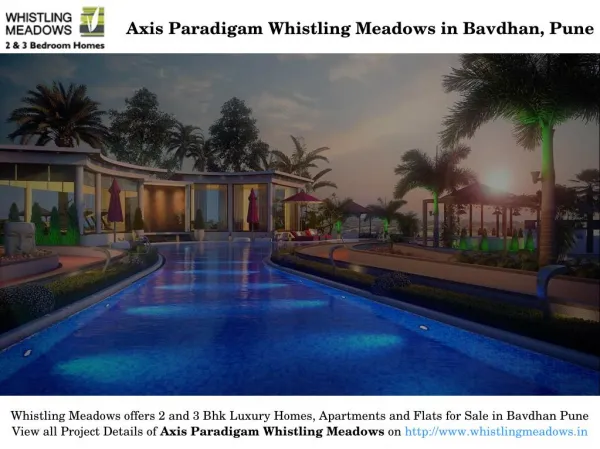 Luxury Residential Homes for Sale in Whistling Meadows Bavdhan Pune