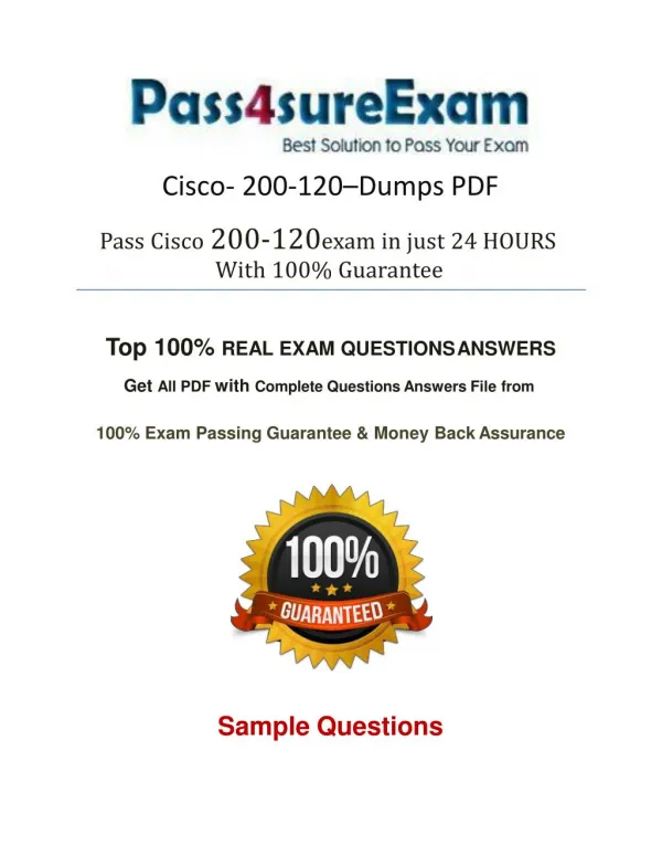 200-120 Practice Test With 100% Passing Guarantee
