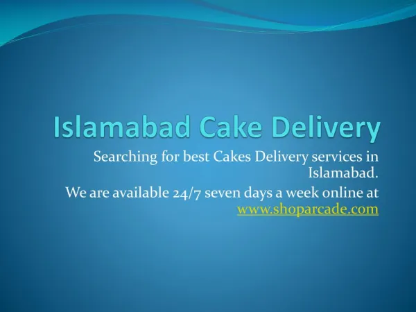 Islamabad Cake Delivery