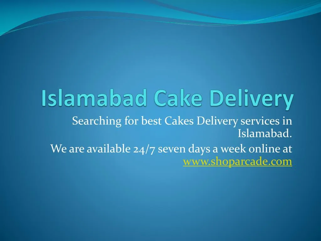 islamabad cake delivery
