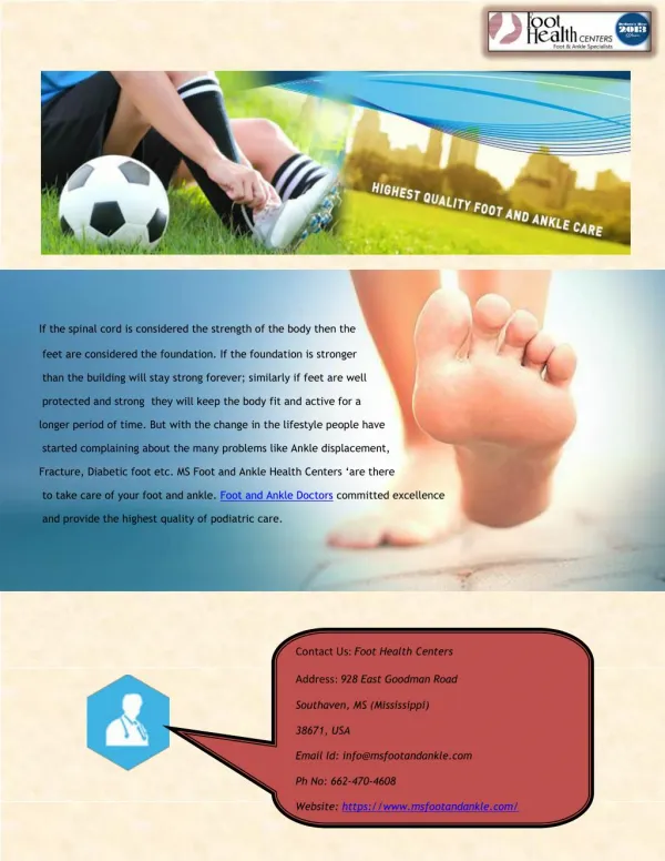 Foot and Ankle doctors in Southaven