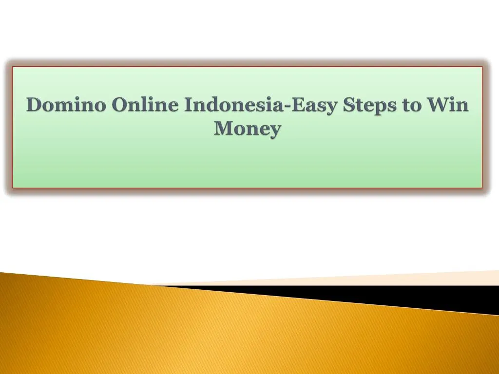 domino online indonesia easy steps to win money