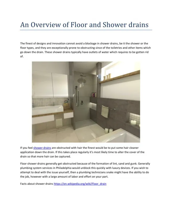 An Overview of Floor and Shower drains