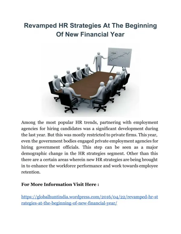 Revamped HR Strategies At The Beginning Of New Financial Year