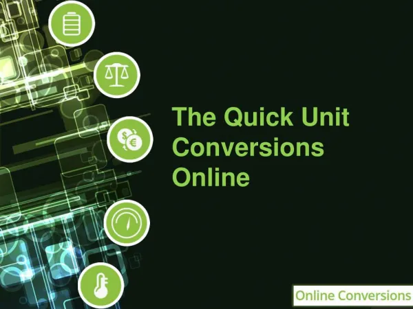 Quick Unit Conversions Online