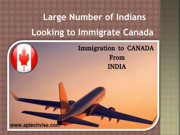 Large Number of Indians Looking to Immigrate Canada