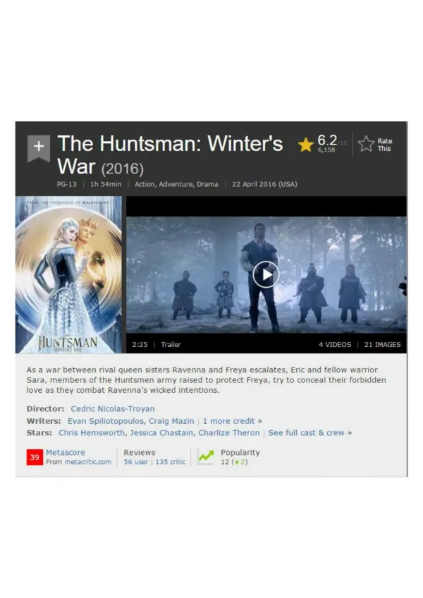 [[Mojo]] The Huntsman Winter s War O n l i n e