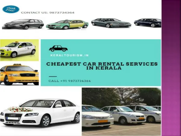 Kerala car rental - cheapest car rental services in kerala