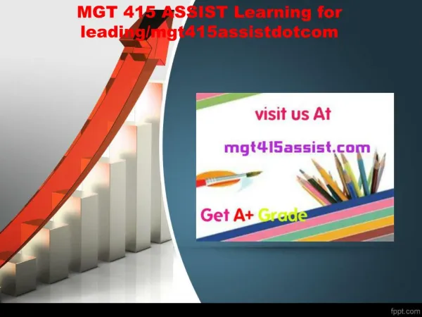 MGT 415 ASSIST Learning for leading/mgt415assistdotcom