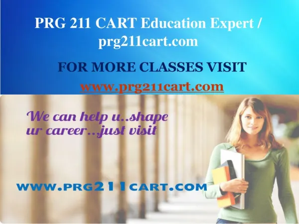 PRG 211 CART Education Expert / prg211cart.com