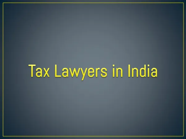 Tax Lawyers India