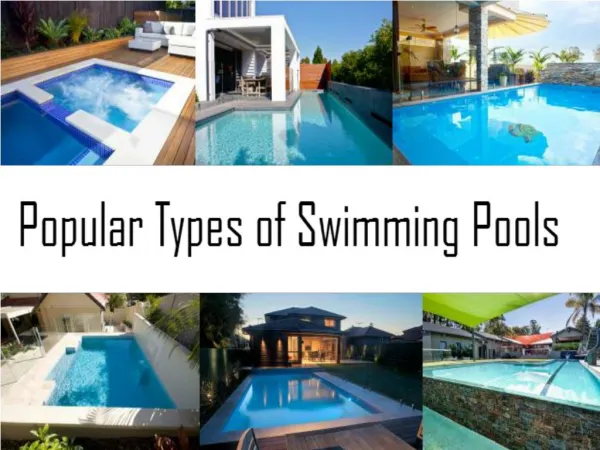 Popular Types of Swimming Pools