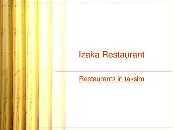 Restaurants in istanbul