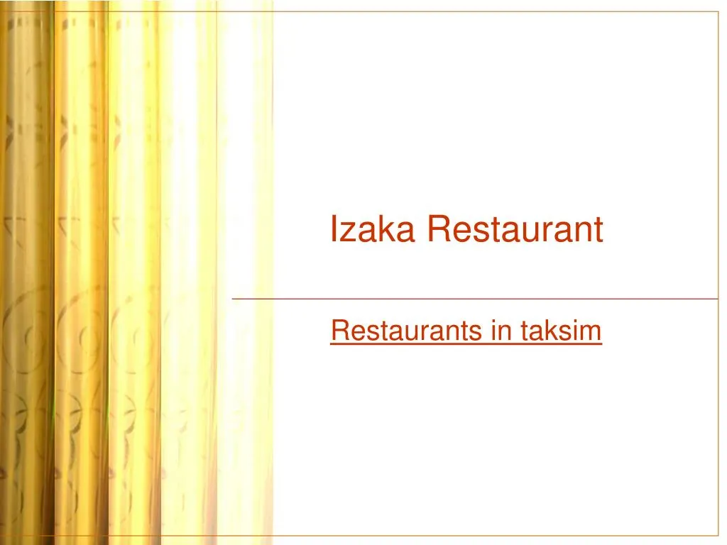 izaka restaurant