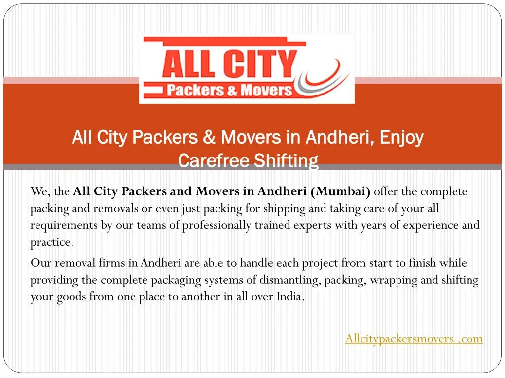 all city packers movers in andheri enjoy carefree shifting