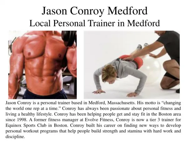 Jason Conroy Medford Local - Personal Trainer in Medford