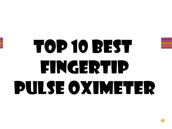 Top Best Fingertip Pulse Oximeter
