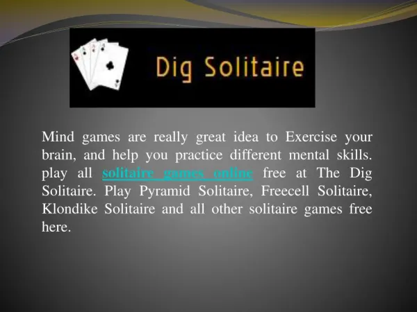 Play Solitaire Games Online Now