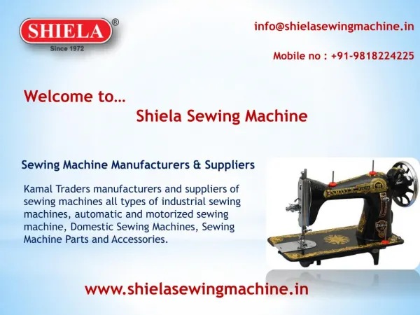 Kamal Traders- Sewing Machine Manufacturers & Suppliers