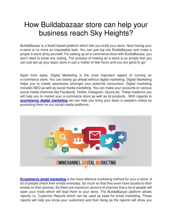 How Buildabazaar store can help your business reach Sky Heights?