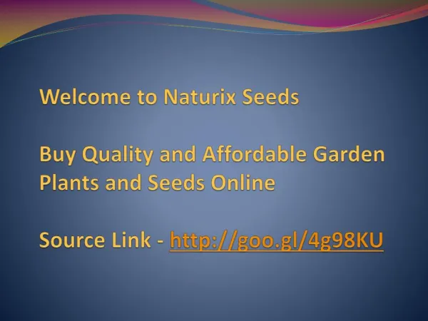 Buy Quality and Affordable Garden Plants and Seeds Online