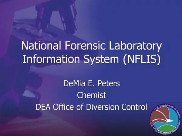 National Forensic Laboratory Information System NFLIS