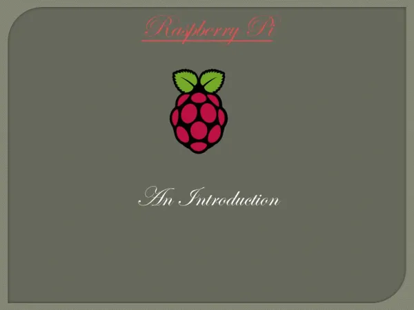 Raspberry Pi PPT