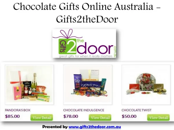 Chocolate Gifts Delivery Online Australia - Gifts2theDoor