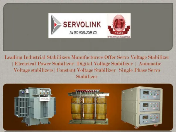 Electrical Stabilizer Manufacturers