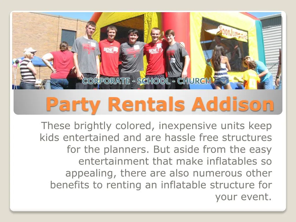 party rentals addison