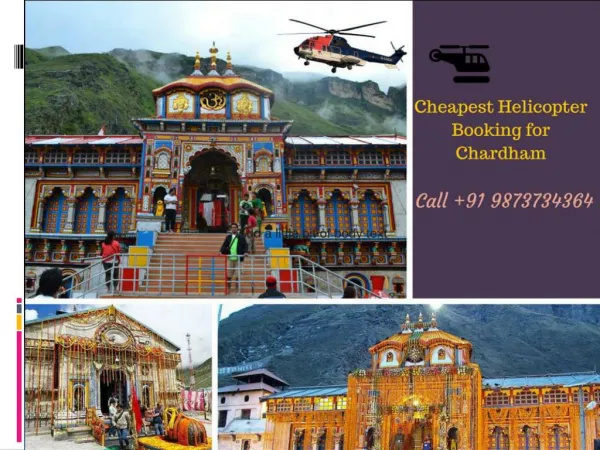 Helicopter Booking for Chardham