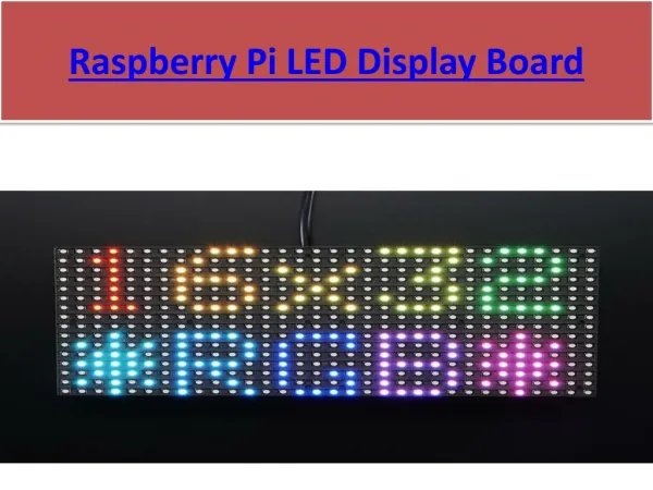 Raspberry Pi Display Module PPT