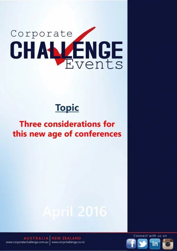 Three considerations for this new age of conferences