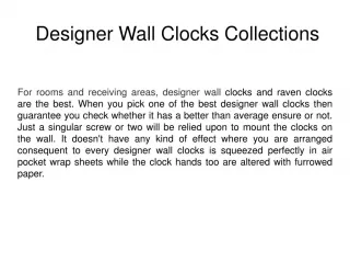 Latest Design Wall Clocks Collections