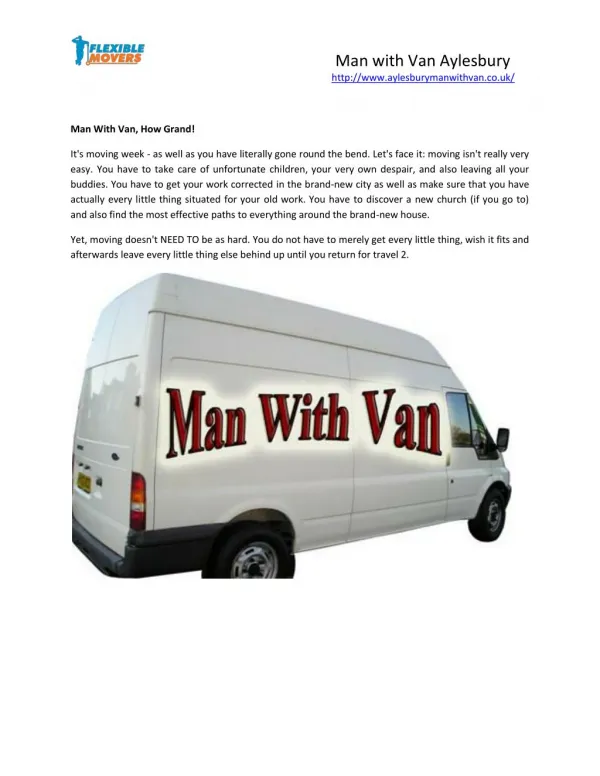 Man With Van, How Grand!