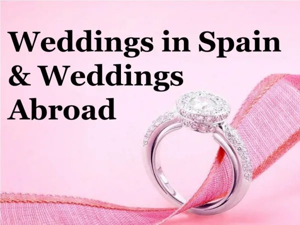 Places to get married abroad