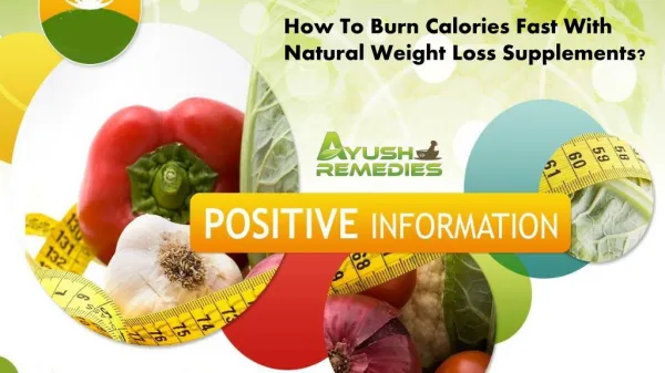 How To Burn Calories Fast With Natural Weight Loss Supplements?