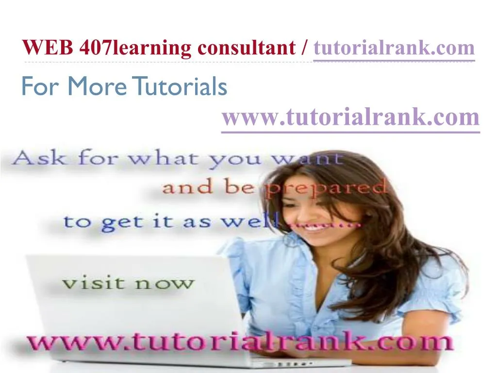 web 407learning consultant tutorialrank com