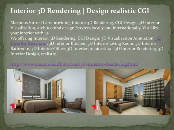 Interior 3D Rendering | Design realistic CGI