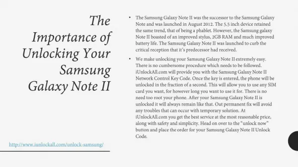 The Importance of Unlocking Your Samsung Galaxy Note II