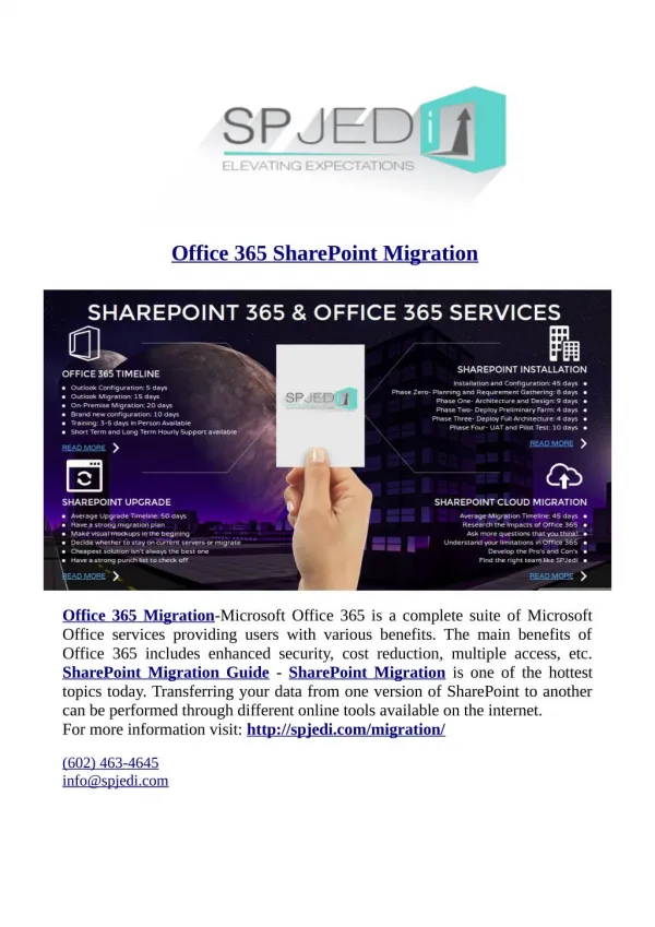Office 365 SharePoint Migration