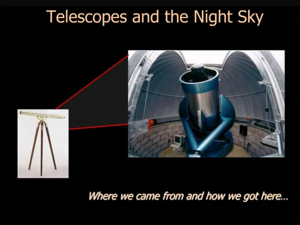 Telescopes and the Night Sky